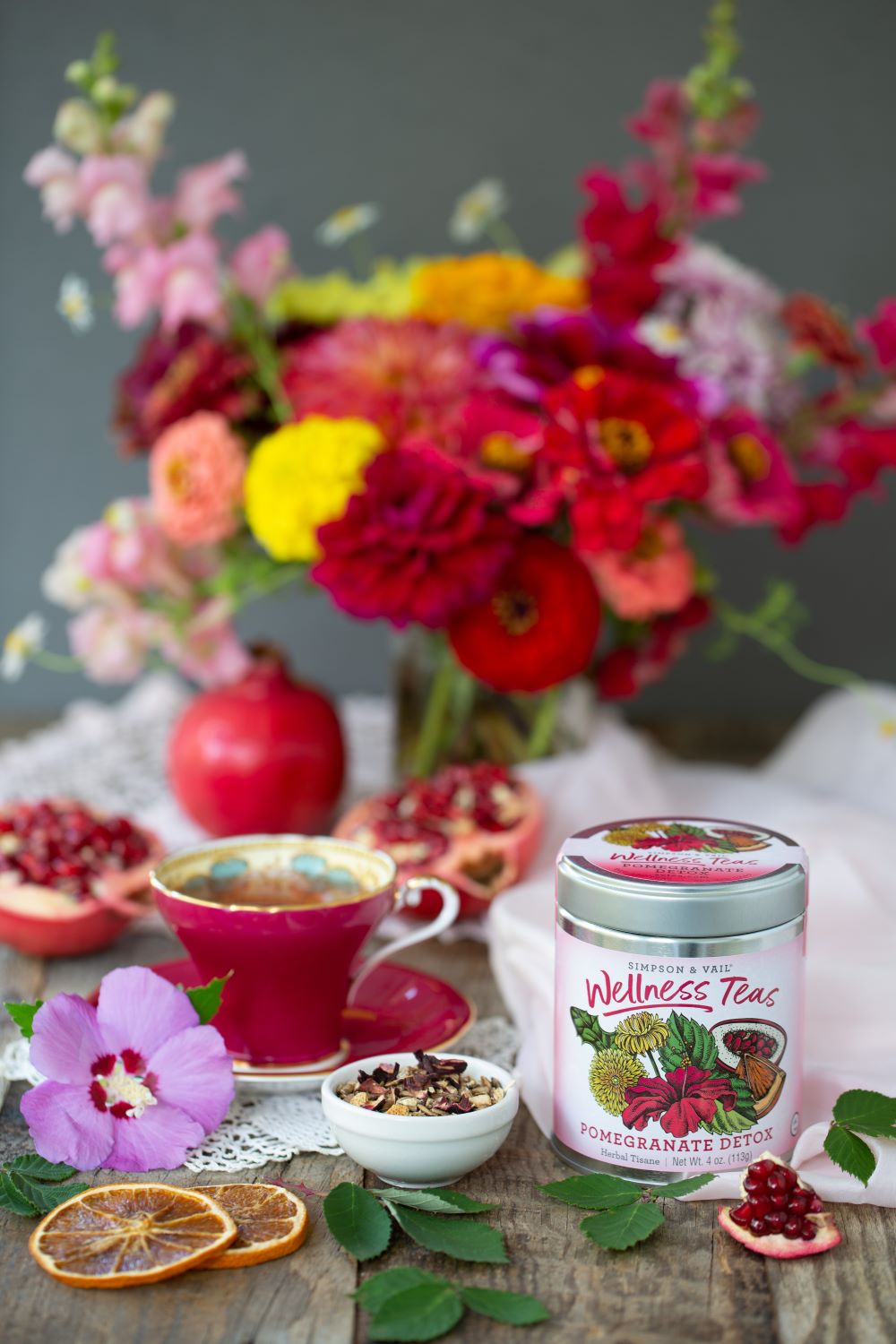 Hibiscus Blossom Organic Herbal Tisane - The Pleasures of Tea