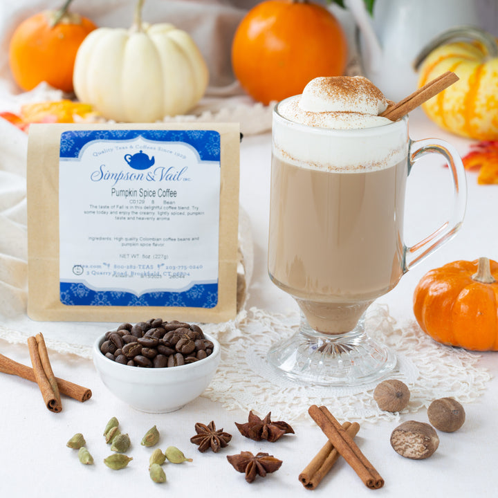 Pumpkin Spice Coffee Latte and Package 