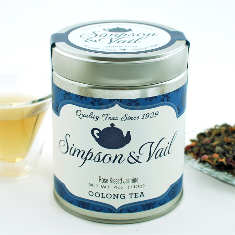 rose kissed jasmine tea tin 