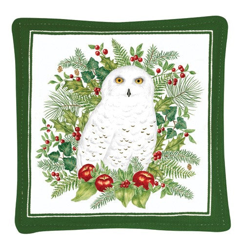 white owl spiced mug mat