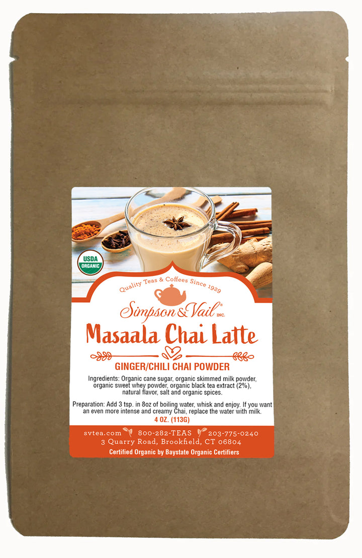 Masaala Chai Latte - Organic - Ginger/Chili Chai Powder, 4oz pkg