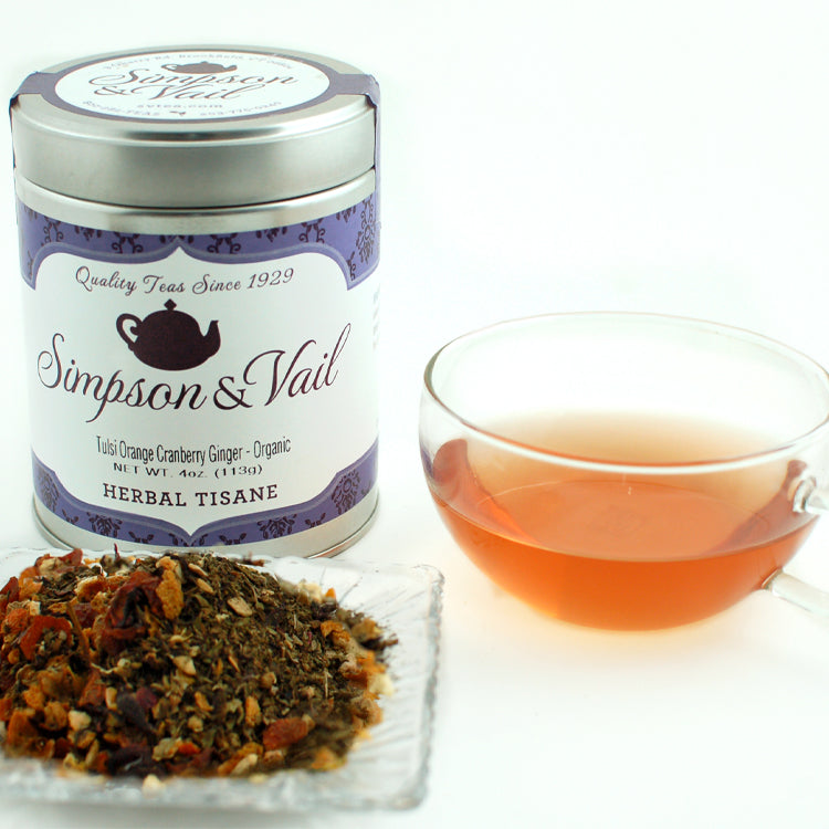 Tulsi Orange Cranberry Ginger Organic Tea -Herbal Tisane