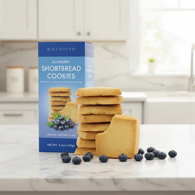 Biscottea, Blueberry Shortbread, 5.6 oz box