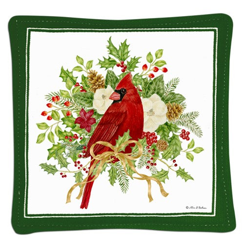 winter cardinal spiced mug mat