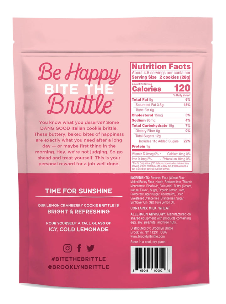 Lemon Cranberry - Italian Cookie Brittle