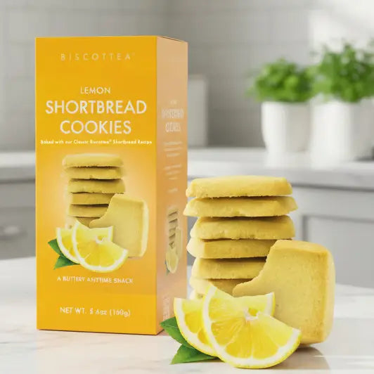 Biscottea, Lemon Shortbread, 5.6 oz box