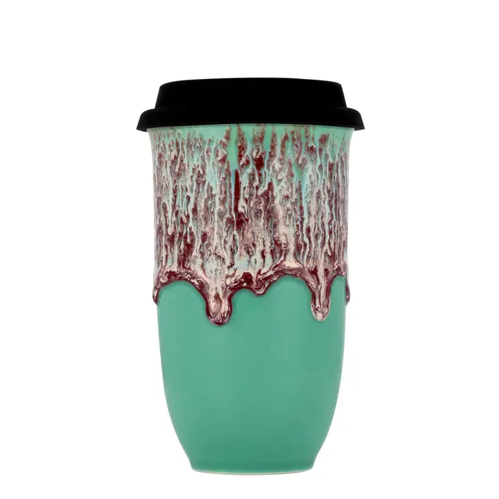 Ceramic Travel Mug - 16oz with lid and sleeve