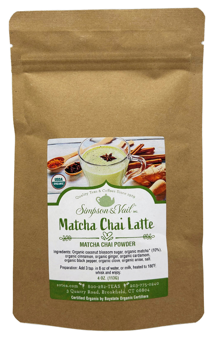 Matcha Chai Latte - Organic - Green Milk Chai Powder, 4oz pkg