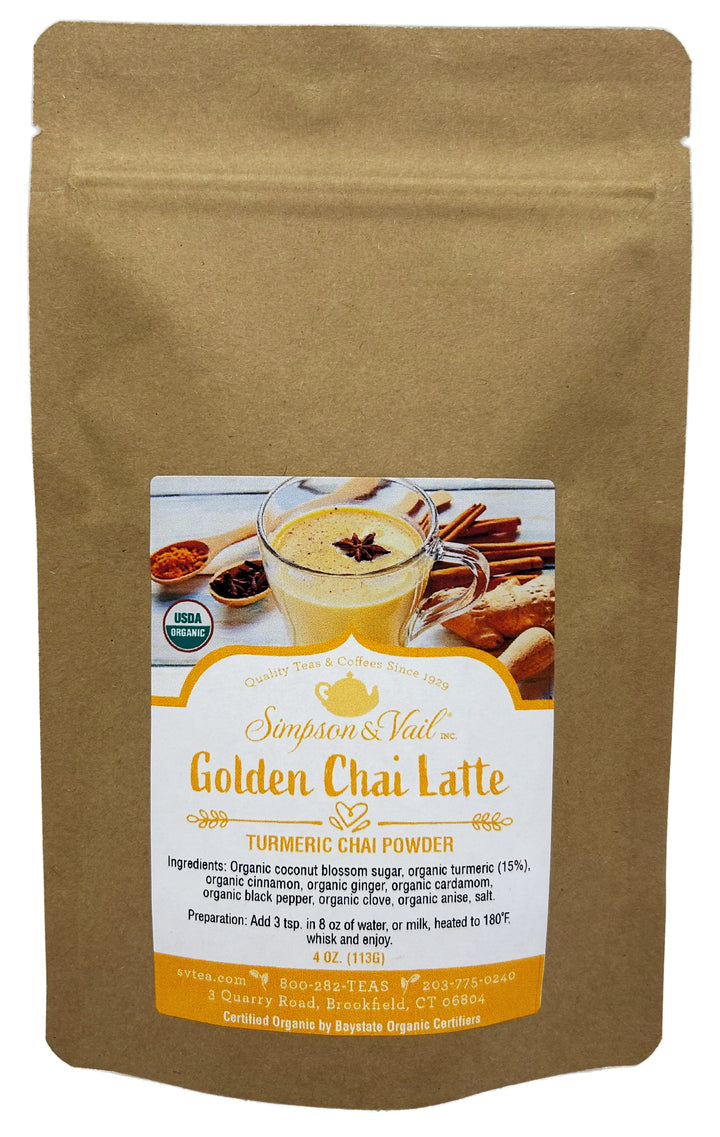 Golden Milk Chai Latte - Organic - Turmeric Chai Powder, 4oz pkg