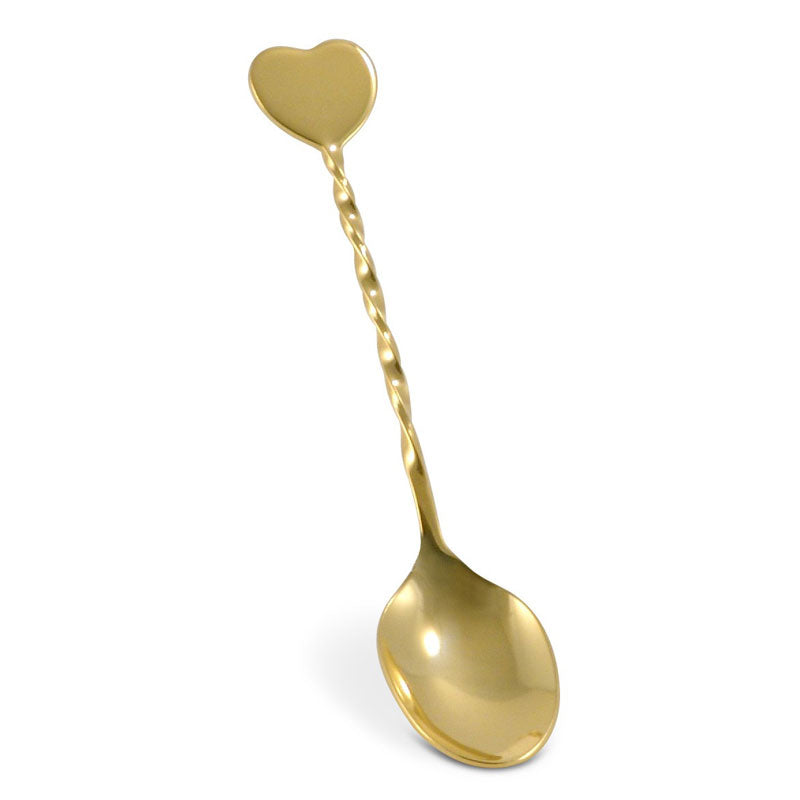 Gold demi heart spoon