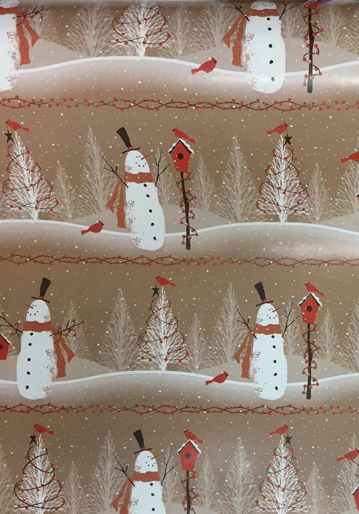 Gift Wrap - Woodland Snowman Paper