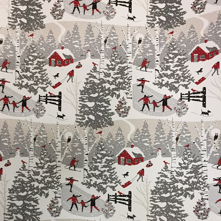 Gift Wrap - Winter Snowday Paper