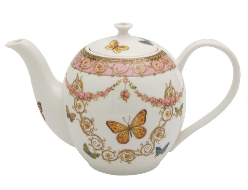 Pink Butterfly Teapot, 4-cup