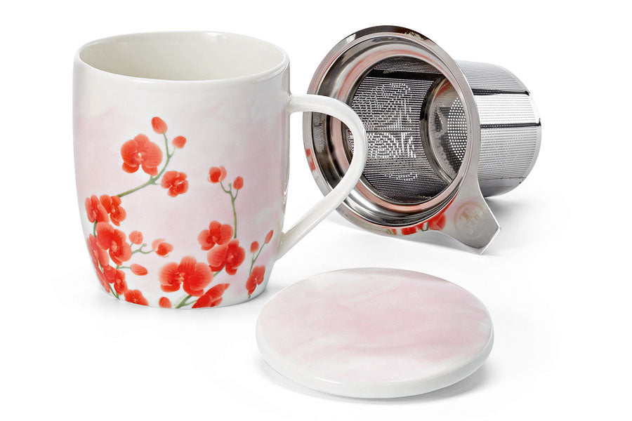 Orchid Tea Infuser Mug