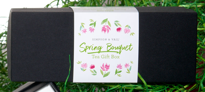 spring bouquet tea gift box cover 
