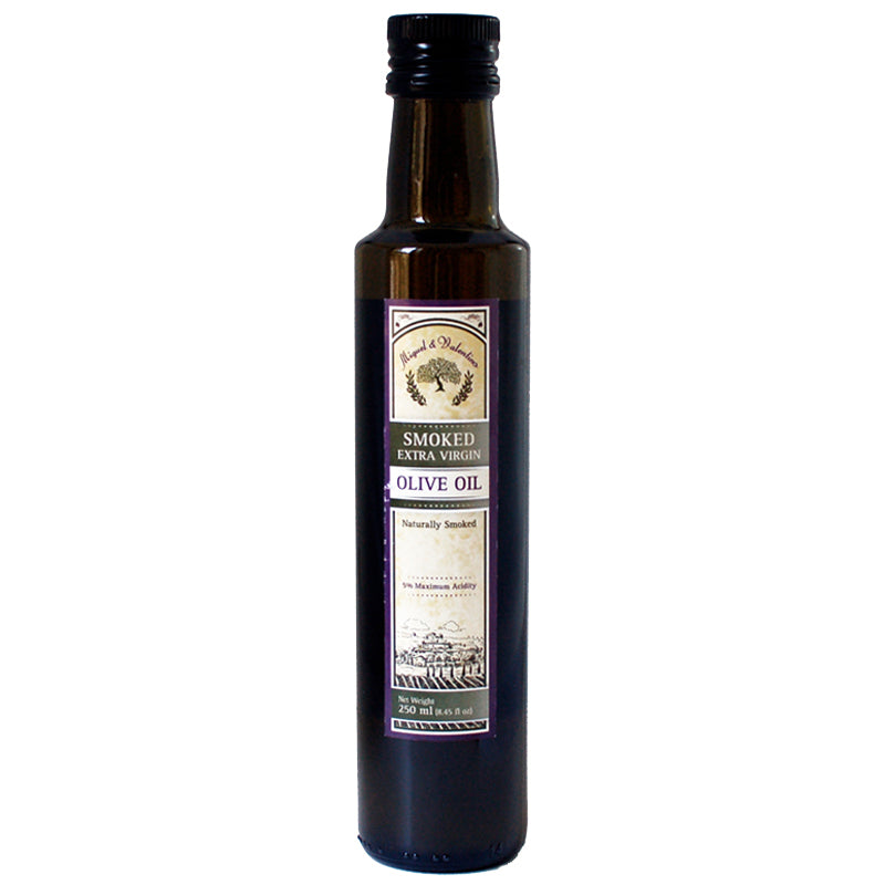 Miguel & V's Smoked E.V. Olive Oil, 8.5 oz - WS