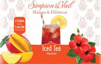 Mango & Hibiscus Herbal Fruits Iced Teabags - WS