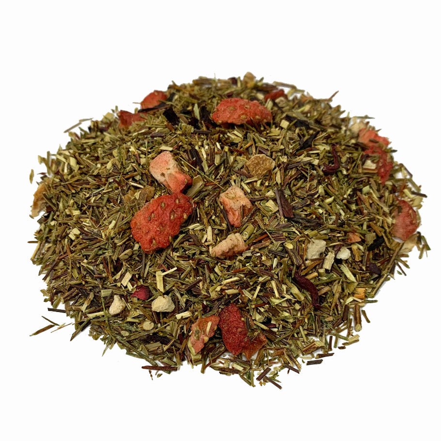 sour strawberry lemonade rooibos tea pile 