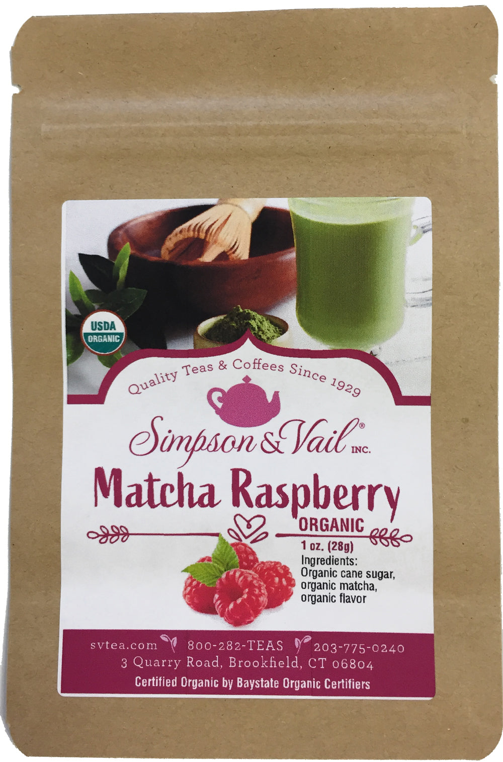 Matcha Raspberry, Organic