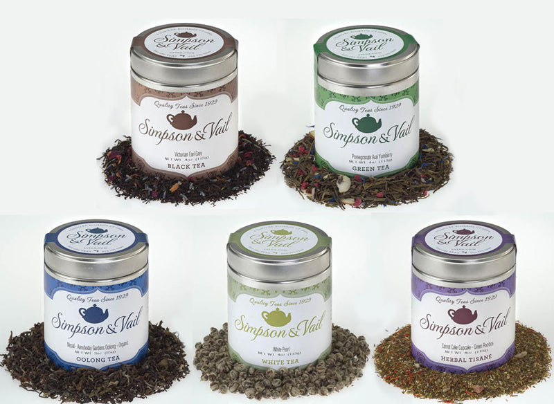 tea tin examples with loose tea