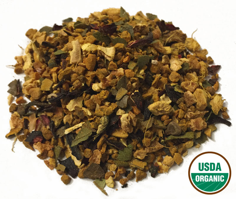 Turmeric Ginger Citrus Wellness Tea Pile