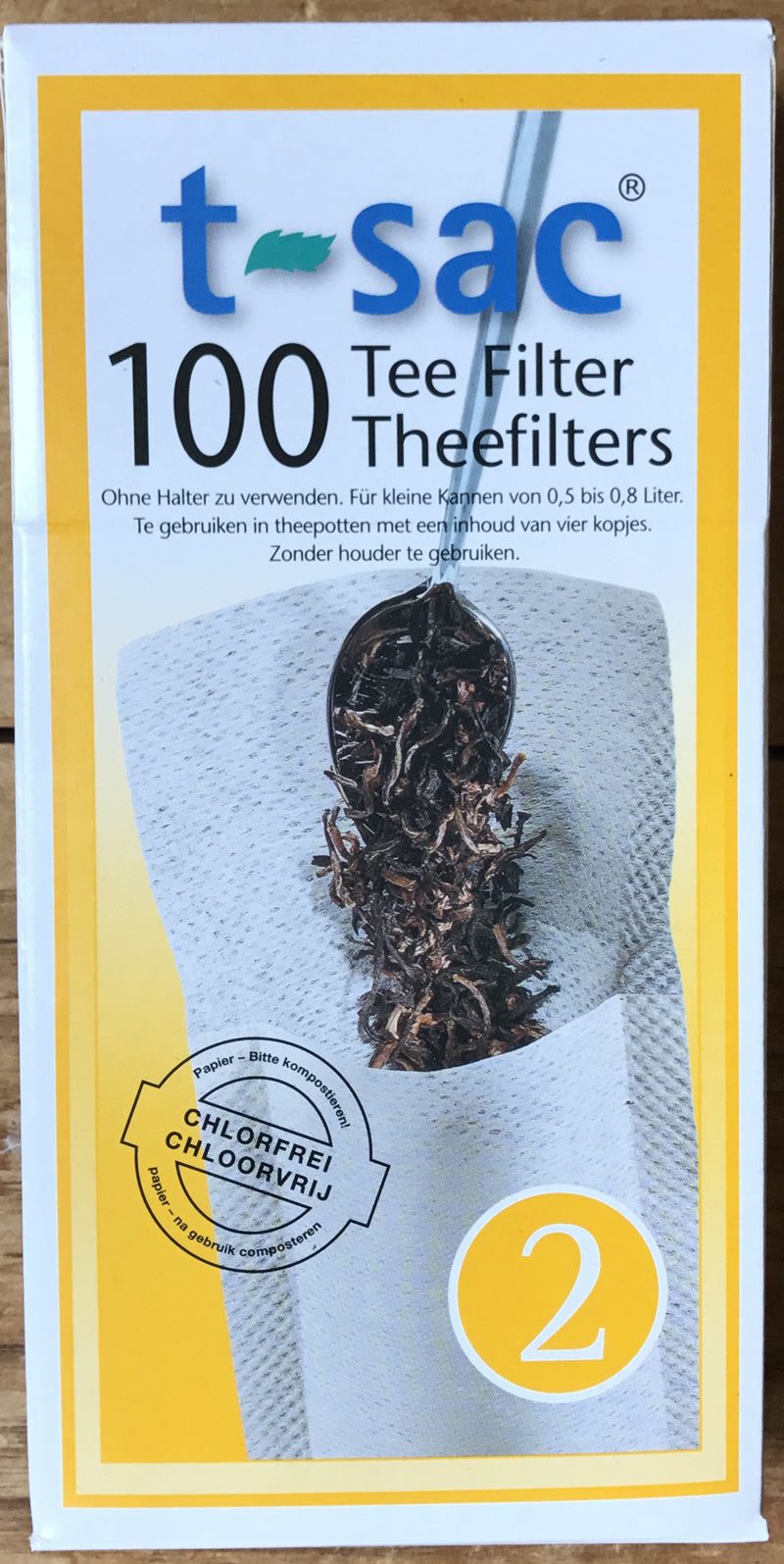 Paper Tea Filters, T-Sac 100/bx
