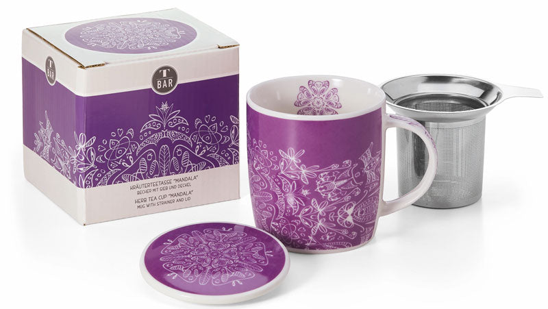 Purple Mandala Tea Infuser Mug