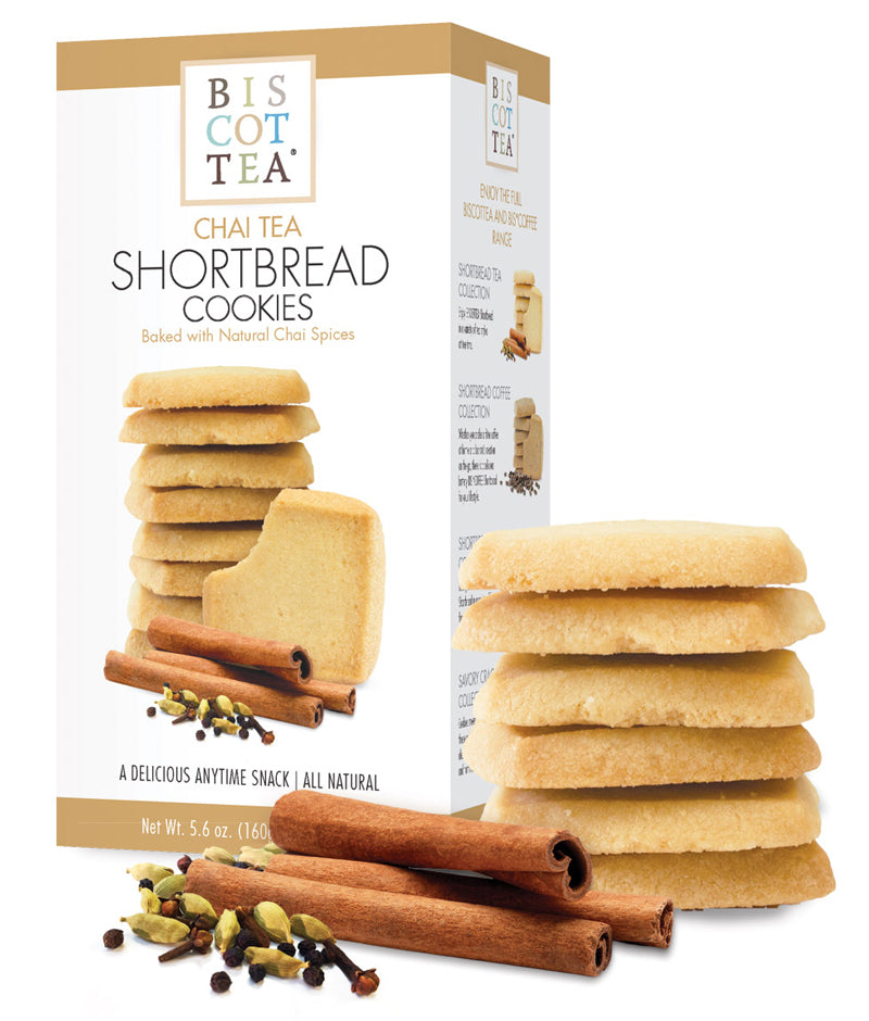 Biscottea, Chai Tea Shortbread, 5.6 oz box