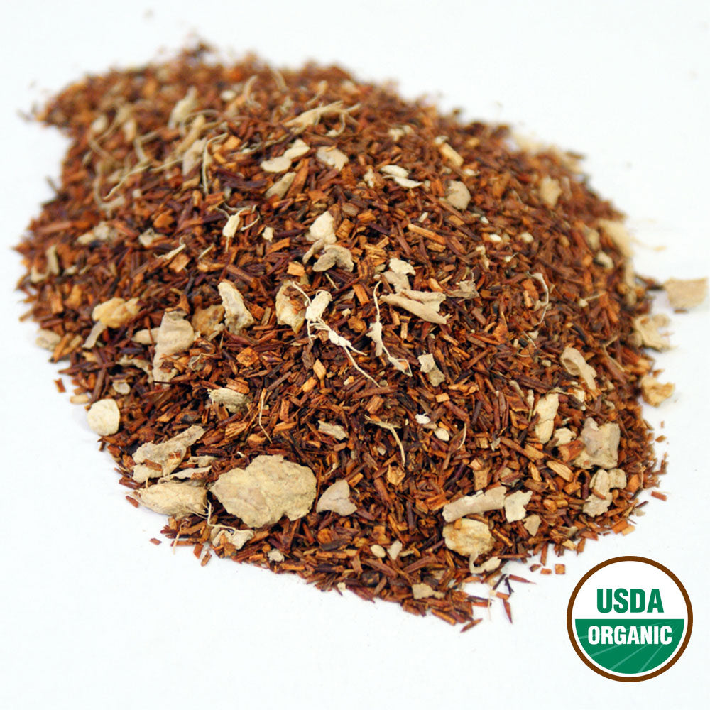 Lemon Ginger Rooibos Herbal Tea Pile